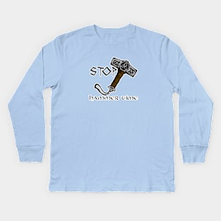 Stop Hammer Time Mjolnir Thor Viking Nordic Norse Kids Long Sleeve T-Shirt